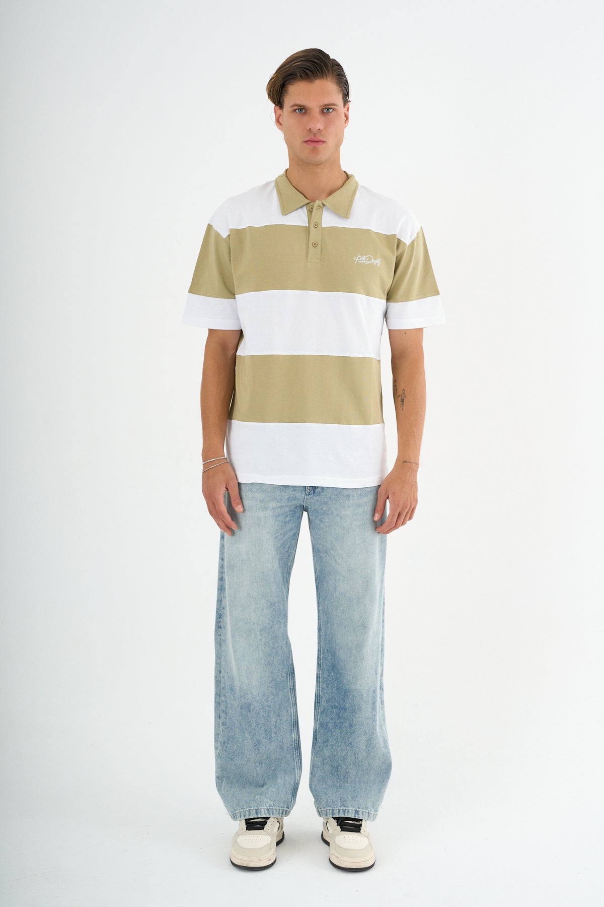 Mode Erkek Comfort Fit Yeşil Polo Yaka Tişört