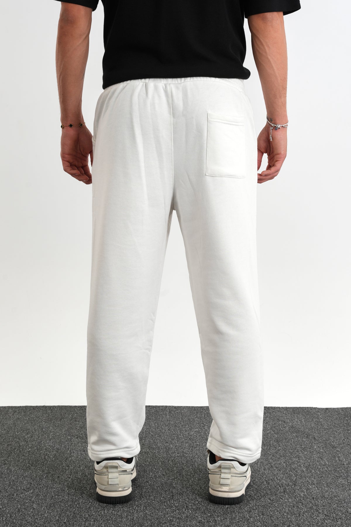 Regular Fit Eşofman Altı Beyaz