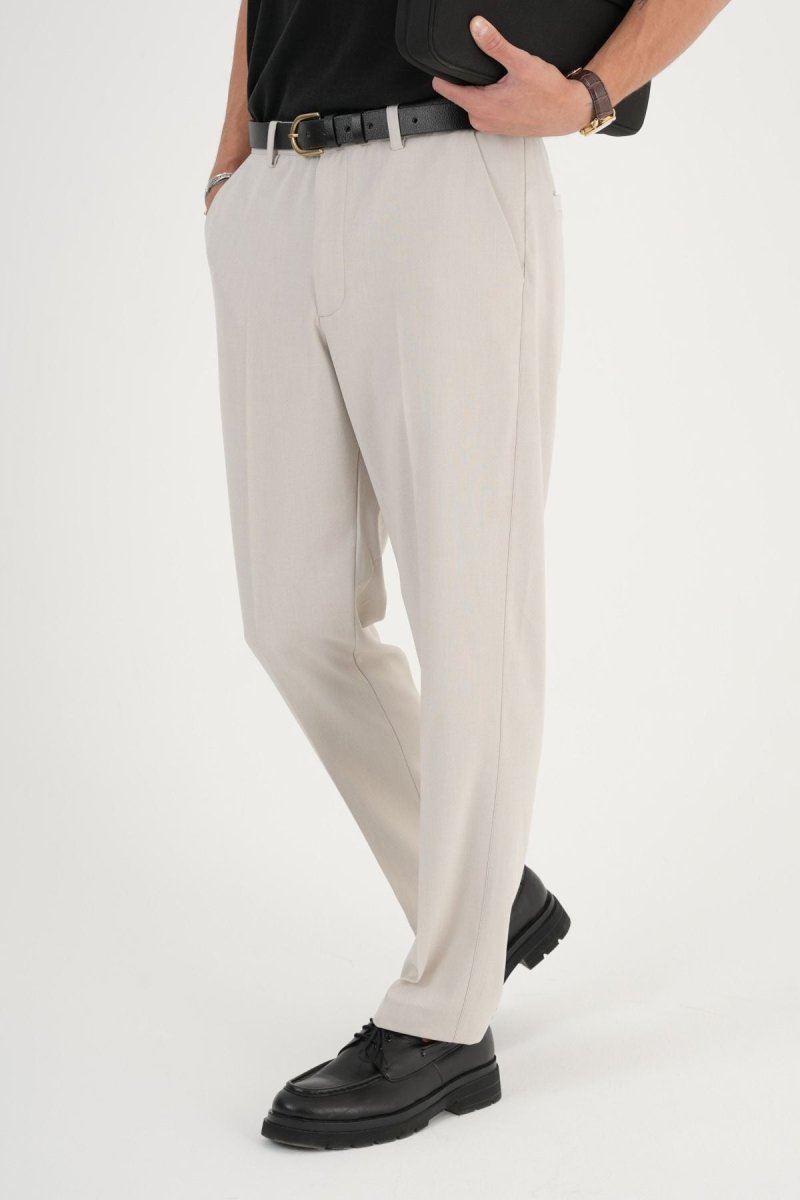 Comfort Slim Fit Kumaş Pantolon Bej - Redline