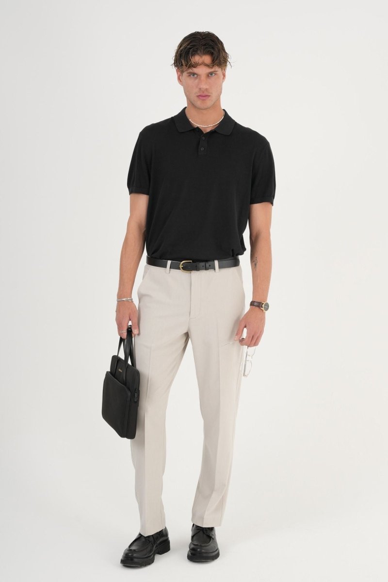 Comfort Slim Fit Kumaş Pantolon Bej - Redline