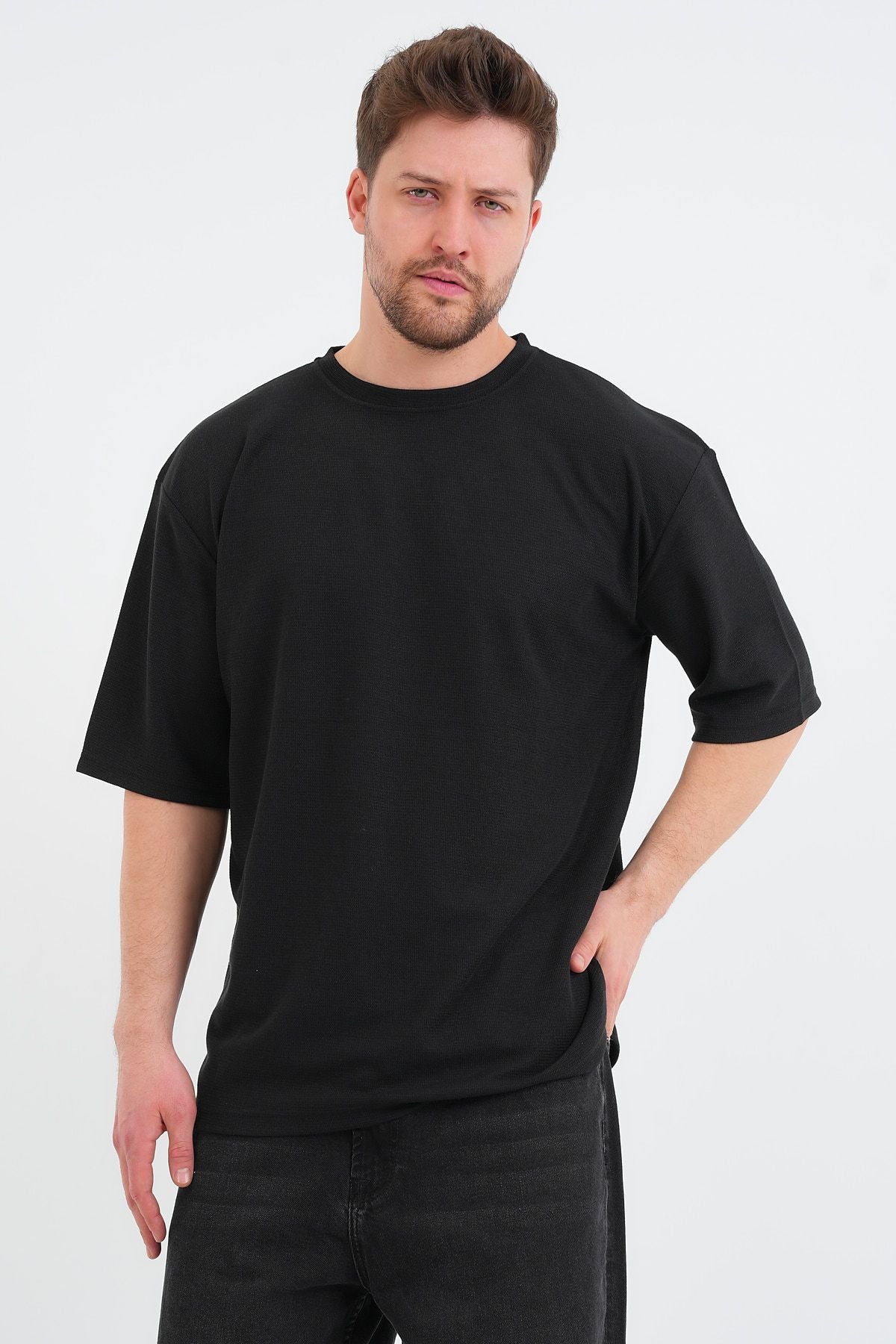 Sway Erkek Oversize Tişört Siyah