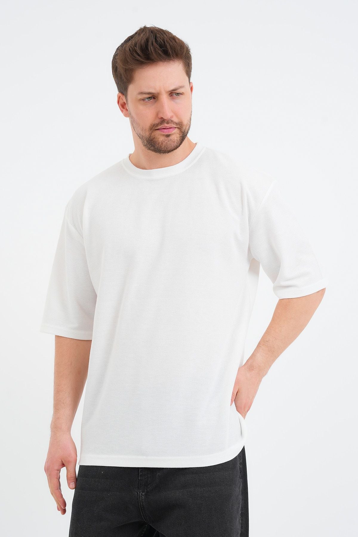 Sway Erkek Oversize Tişört Beyaz