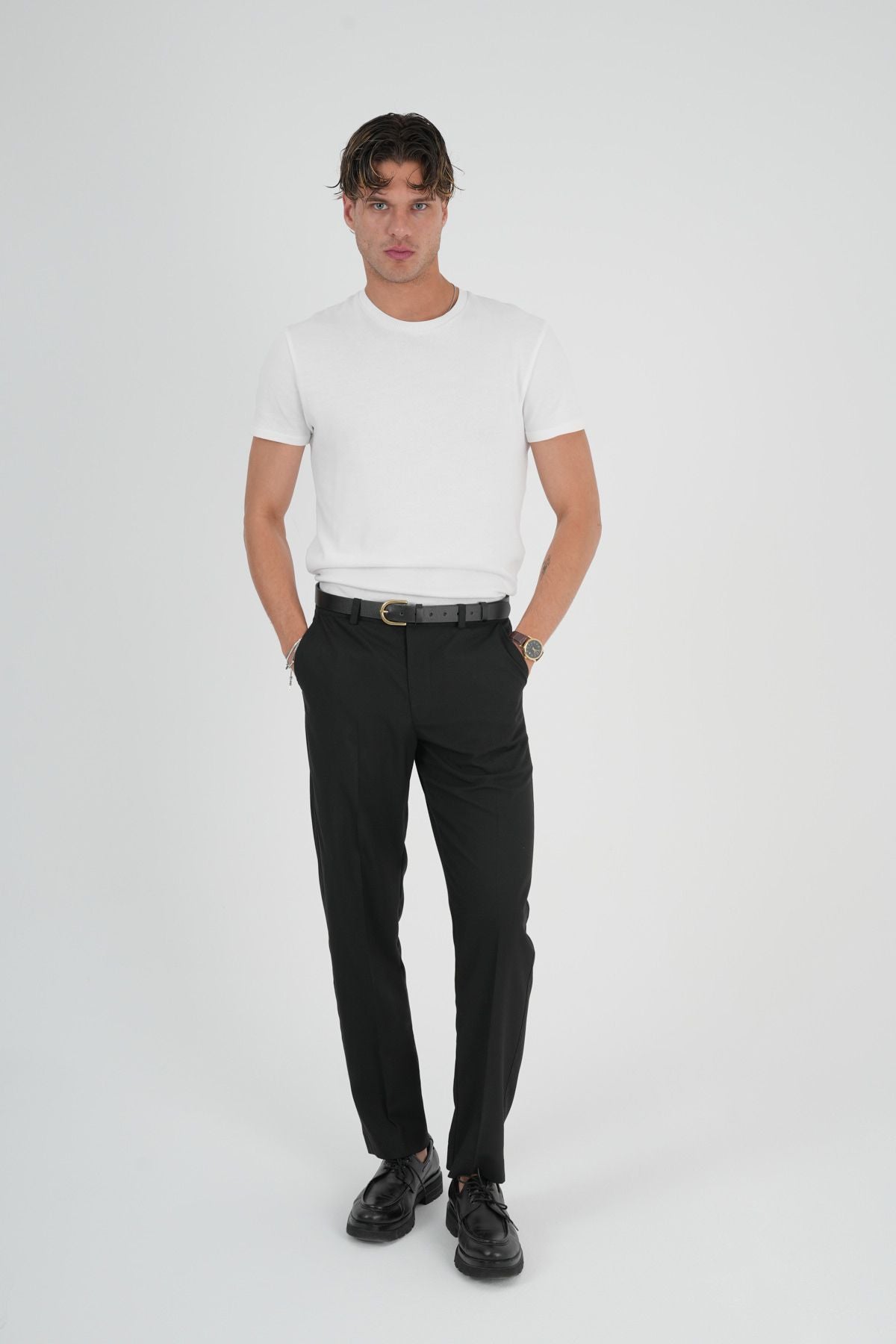 Comfort Slim Fit Kumaş Pantolon Siyah