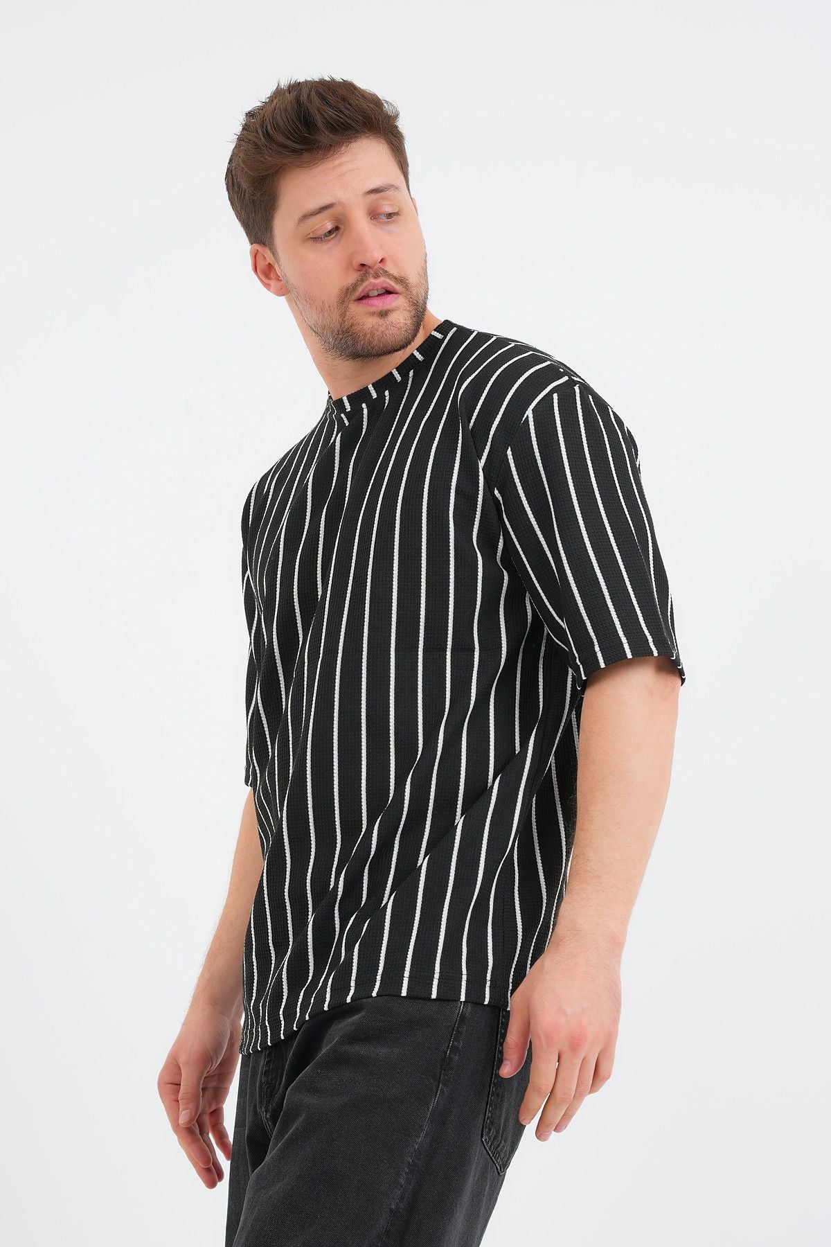 Shift Erkek Oversize Tişört Siyah