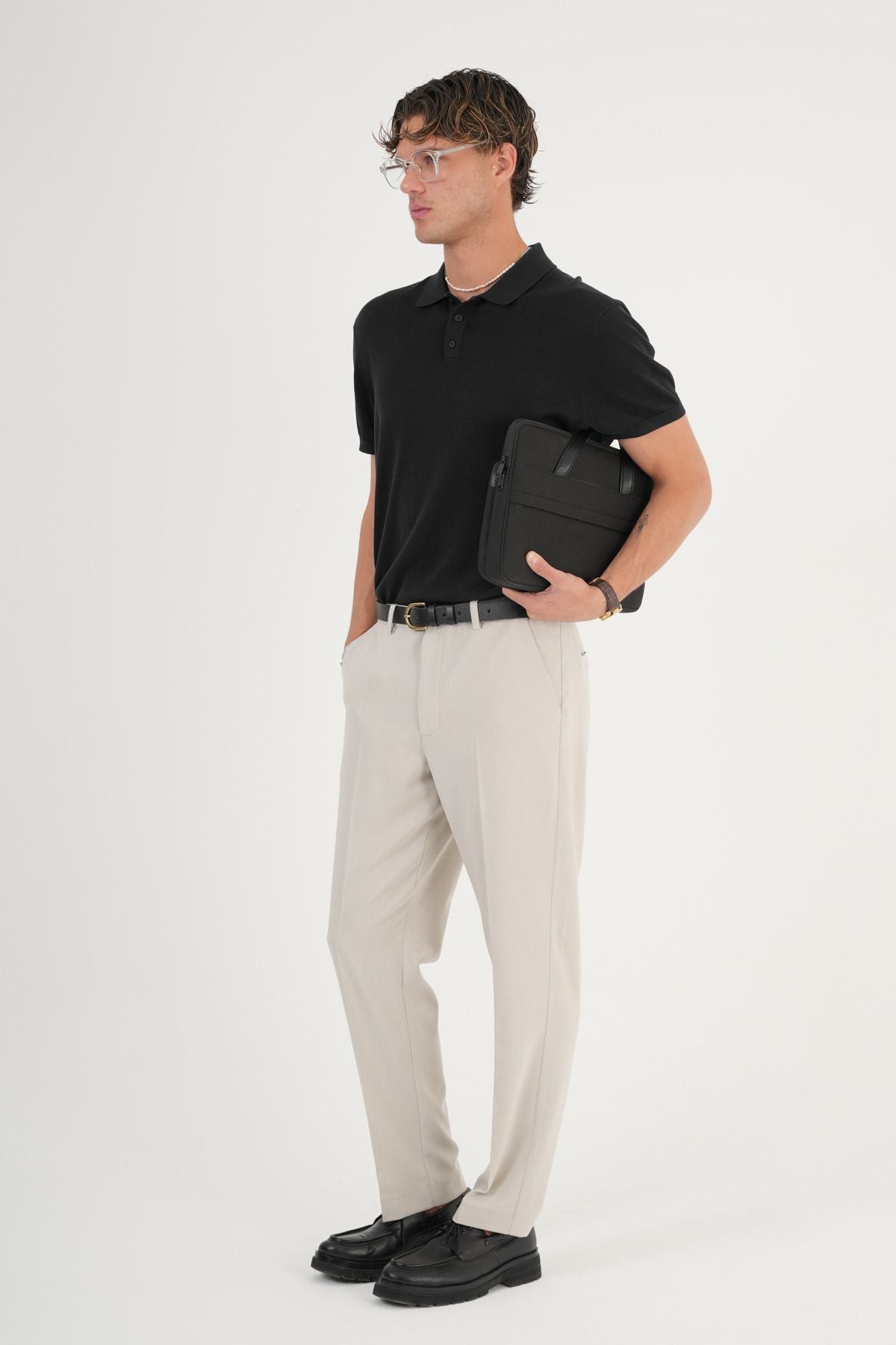 Comfort Slim Fit Kumaş Pantolon Bej