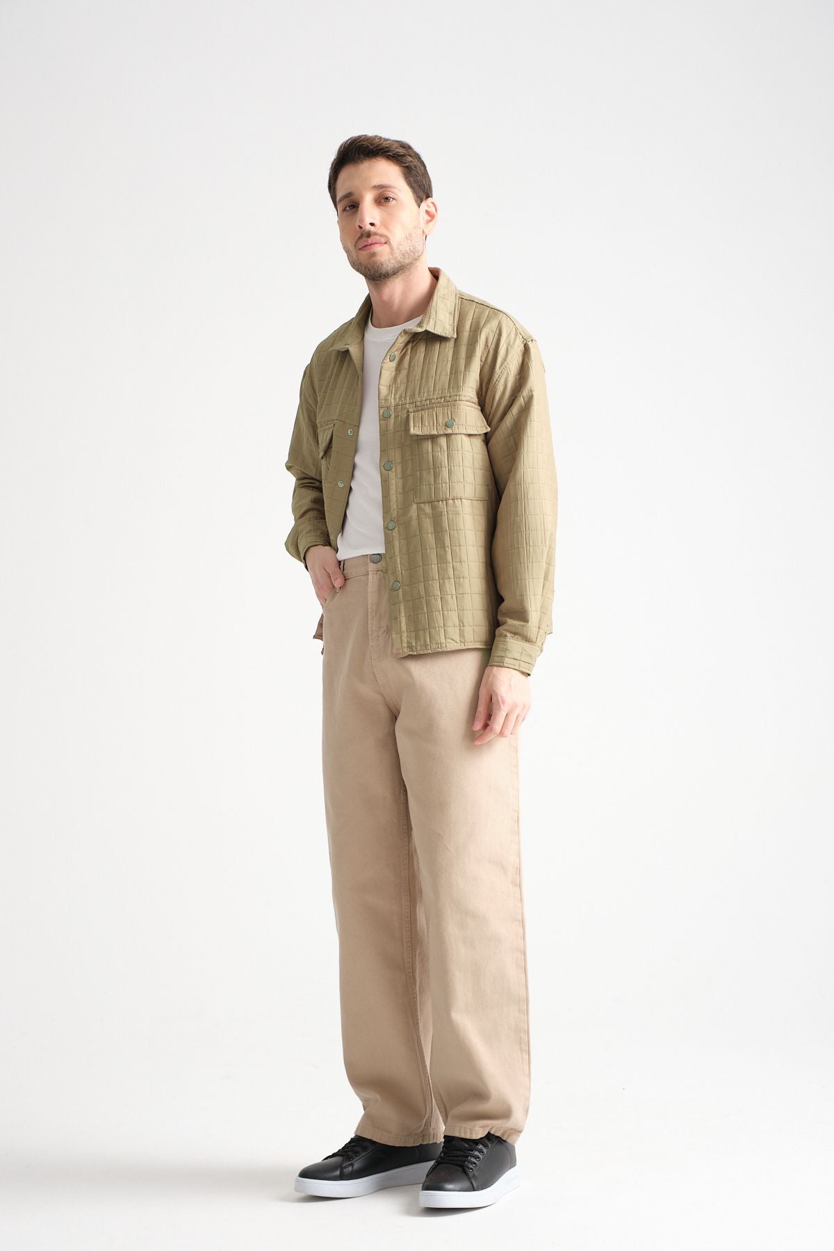 Grit Erkek Oversize Ceket Haki