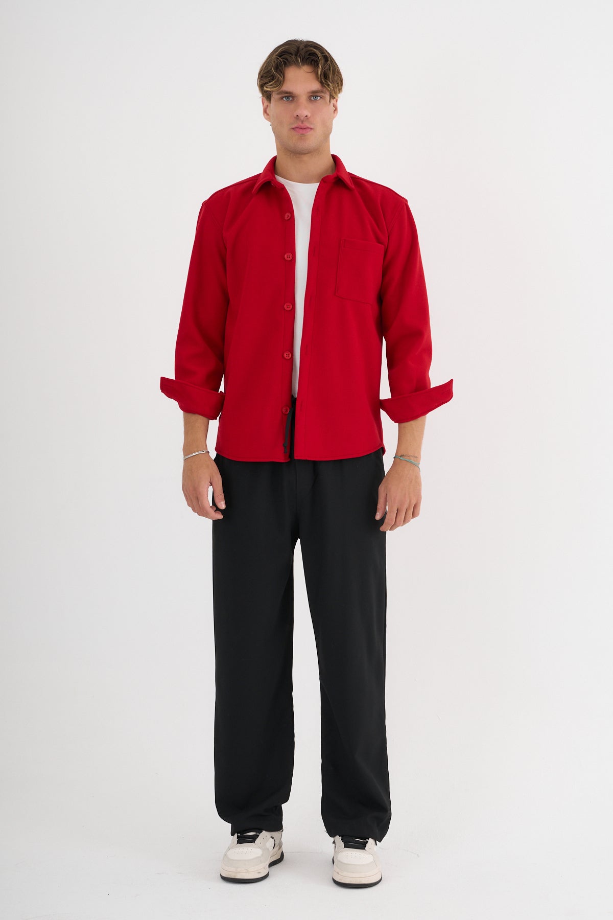 Regular Fit Kışlık Kaşe Gömlek Fuşya
