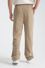 Saga Keten Baggy Pantolon Taş