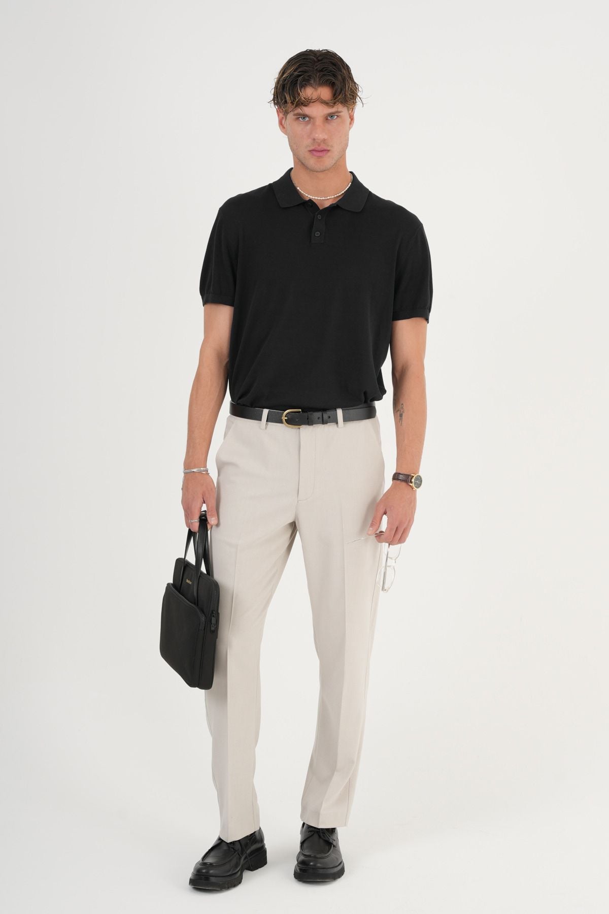 Comfort Slim Fit Kumaş Pantolon Bej