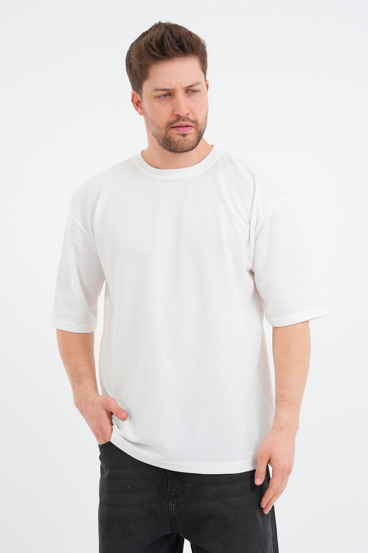 Sway Erkek Oversize Tişört Beyaz