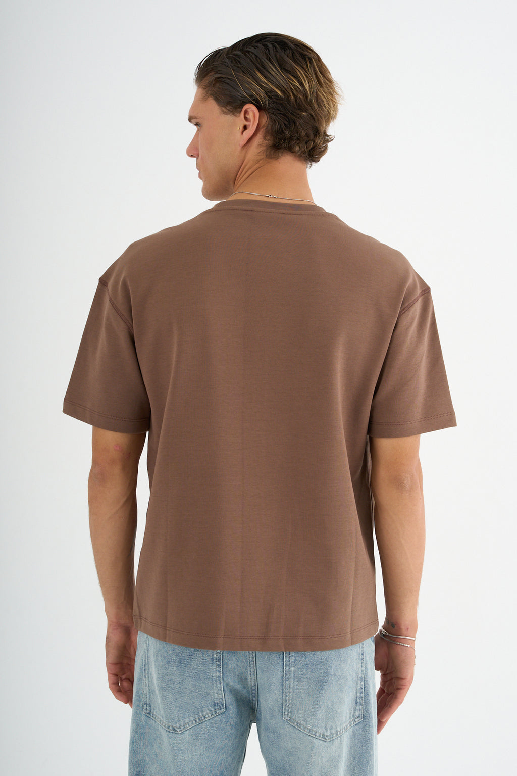 Nova Erkek Oversize Tişört Kahve