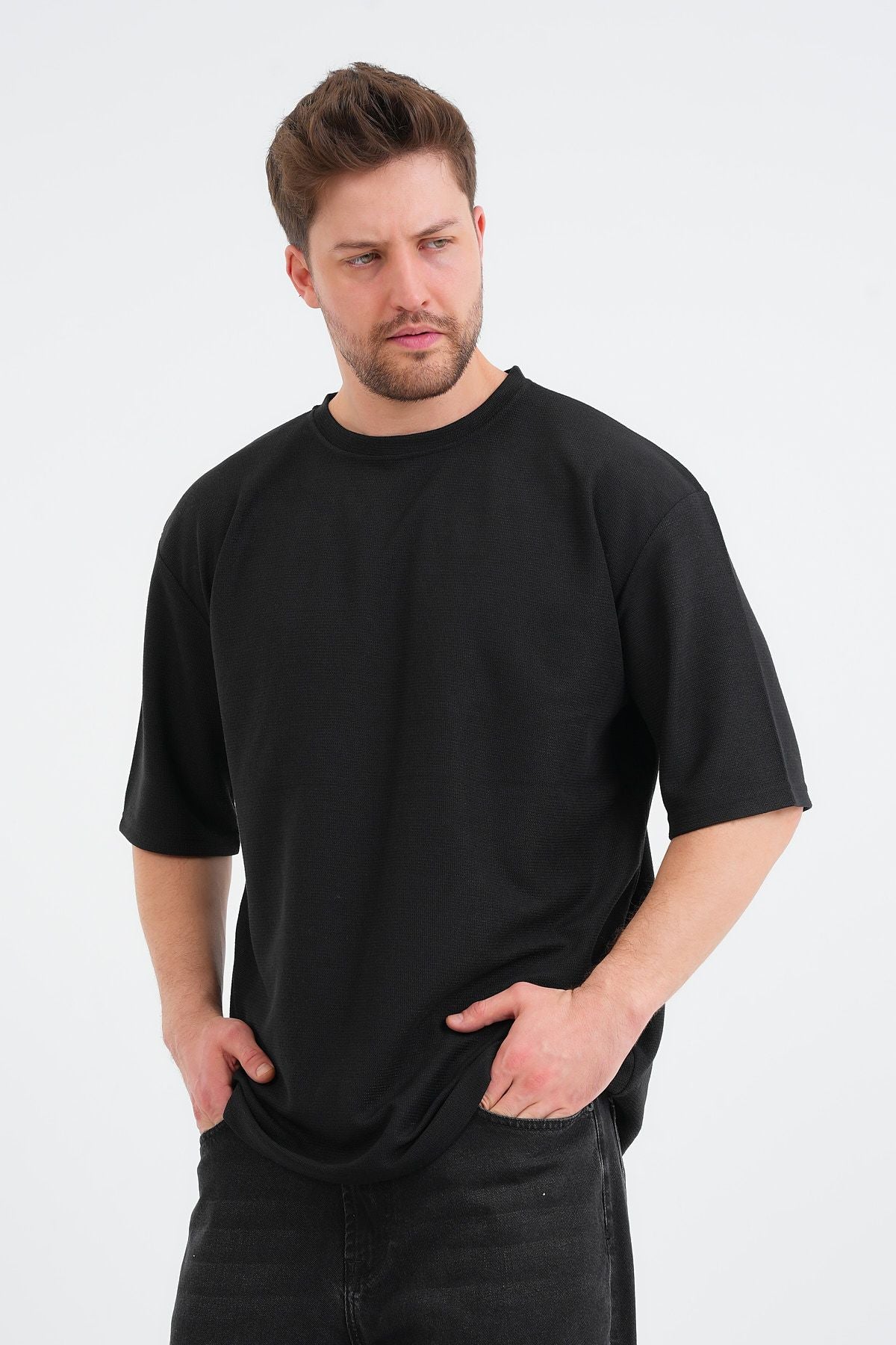 Sway Erkek Oversize Tişört Siyah