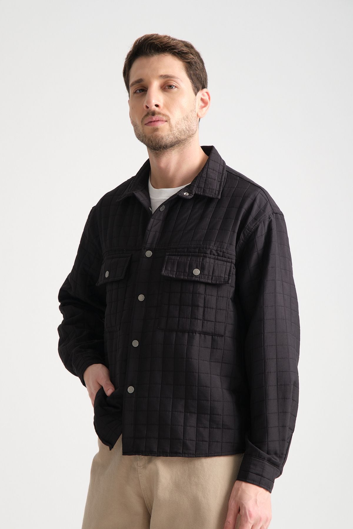 Grit Erkek Oversize Ceket Siyah