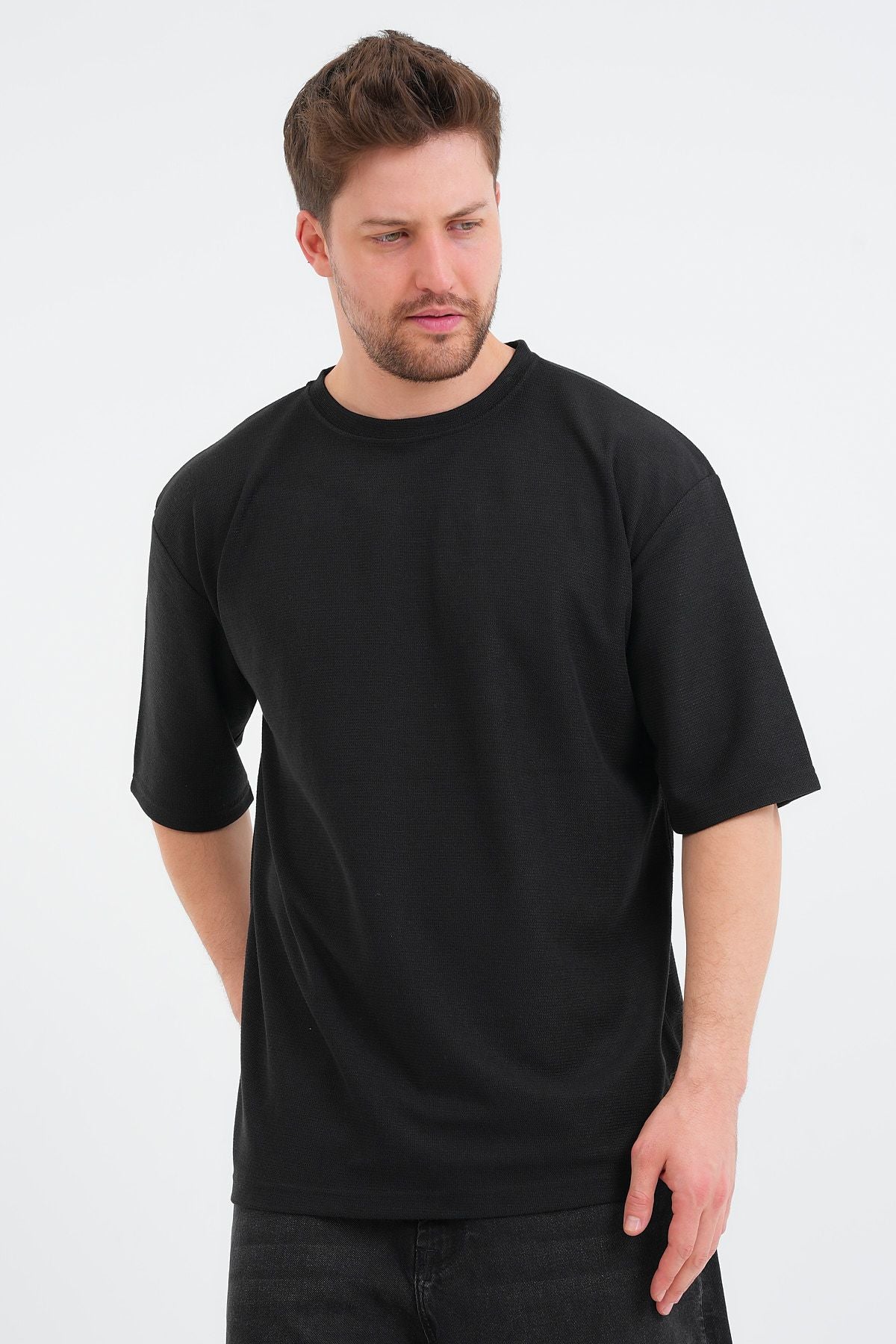 Sway Erkek Oversize Tişört Siyah