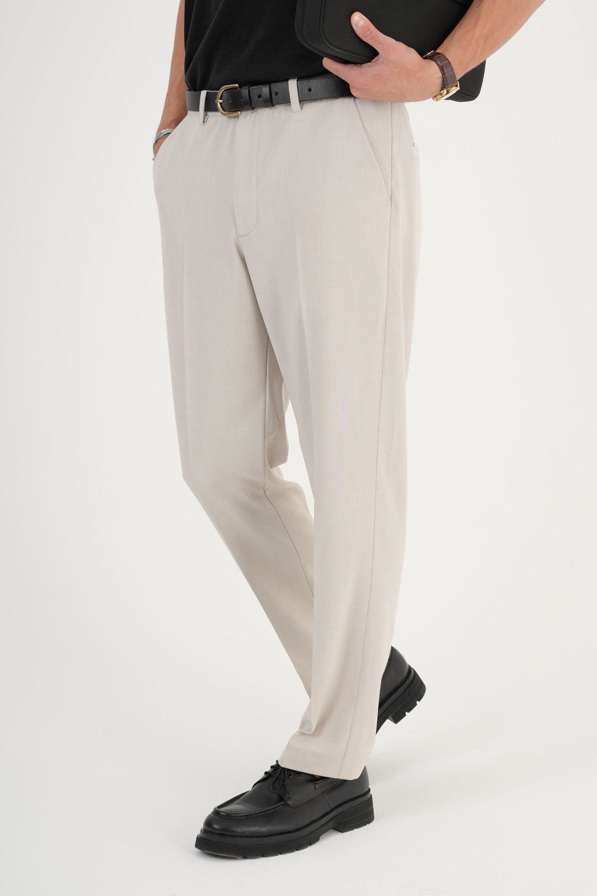 Comfort Slim Fit Kumaş Pantolon Bej