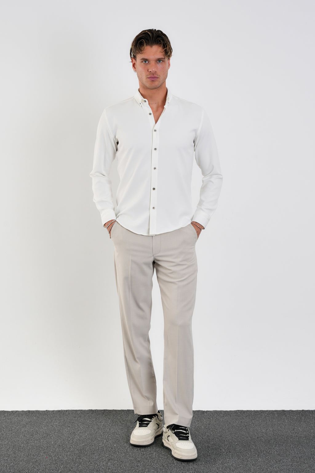 Flex Slim Fit Gömlek Beyaz