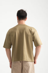 Plume Erkek Basic Oversize Tişört Haki