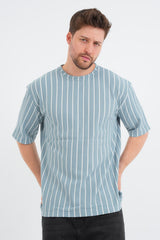 Shift Erkek Oversize Tişört Mavi