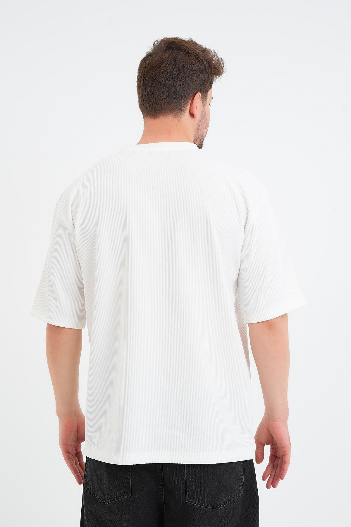 Valor Erkek Oversize Tişört Beyaz