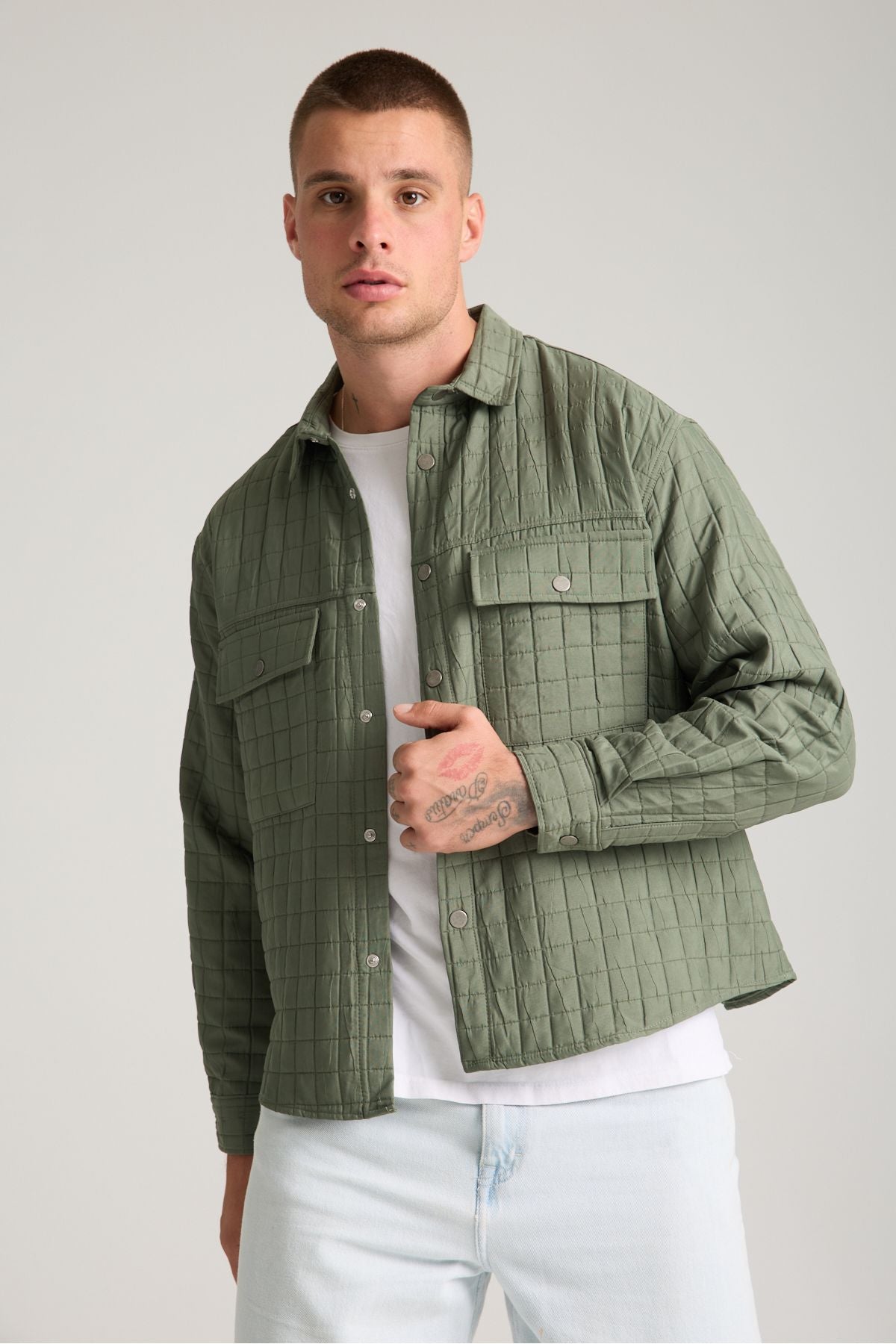 Grit Erkek Oversize Ceket Yeşil Yeşil