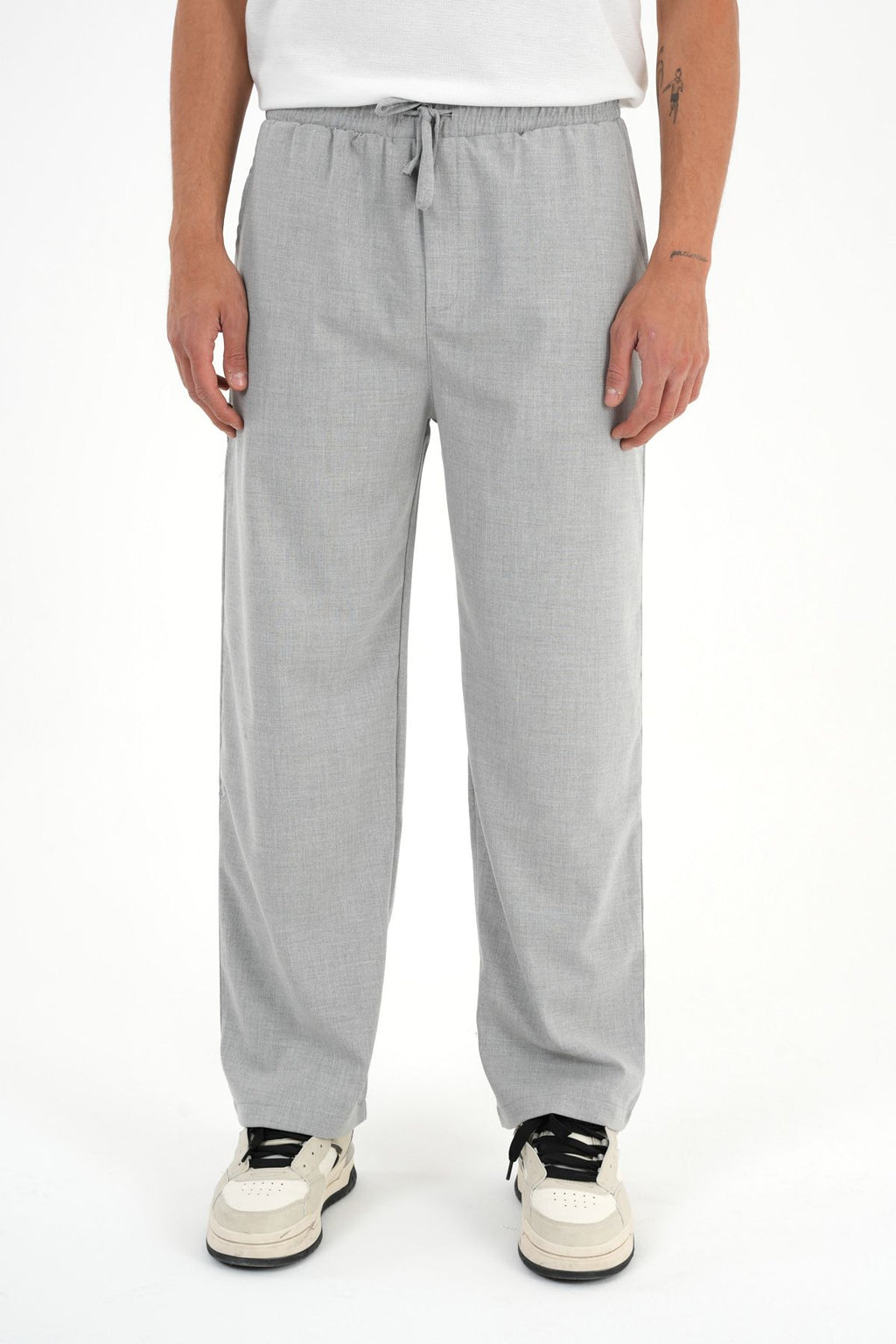 Anchor Baggy Kumaş Pantolon Gri