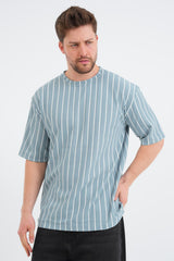 Shift Erkek Oversize Tişört Mavi