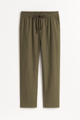 Saga Keten Baggy Pantolon Haki