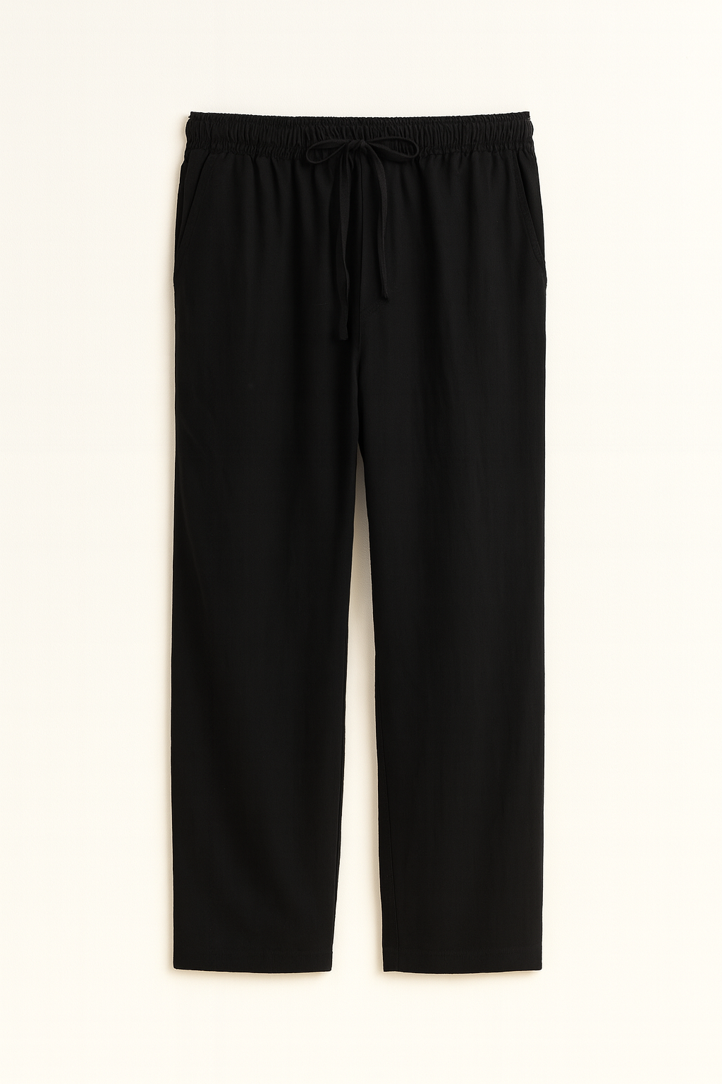 Saga Keten Baggy Pantolon Siyah