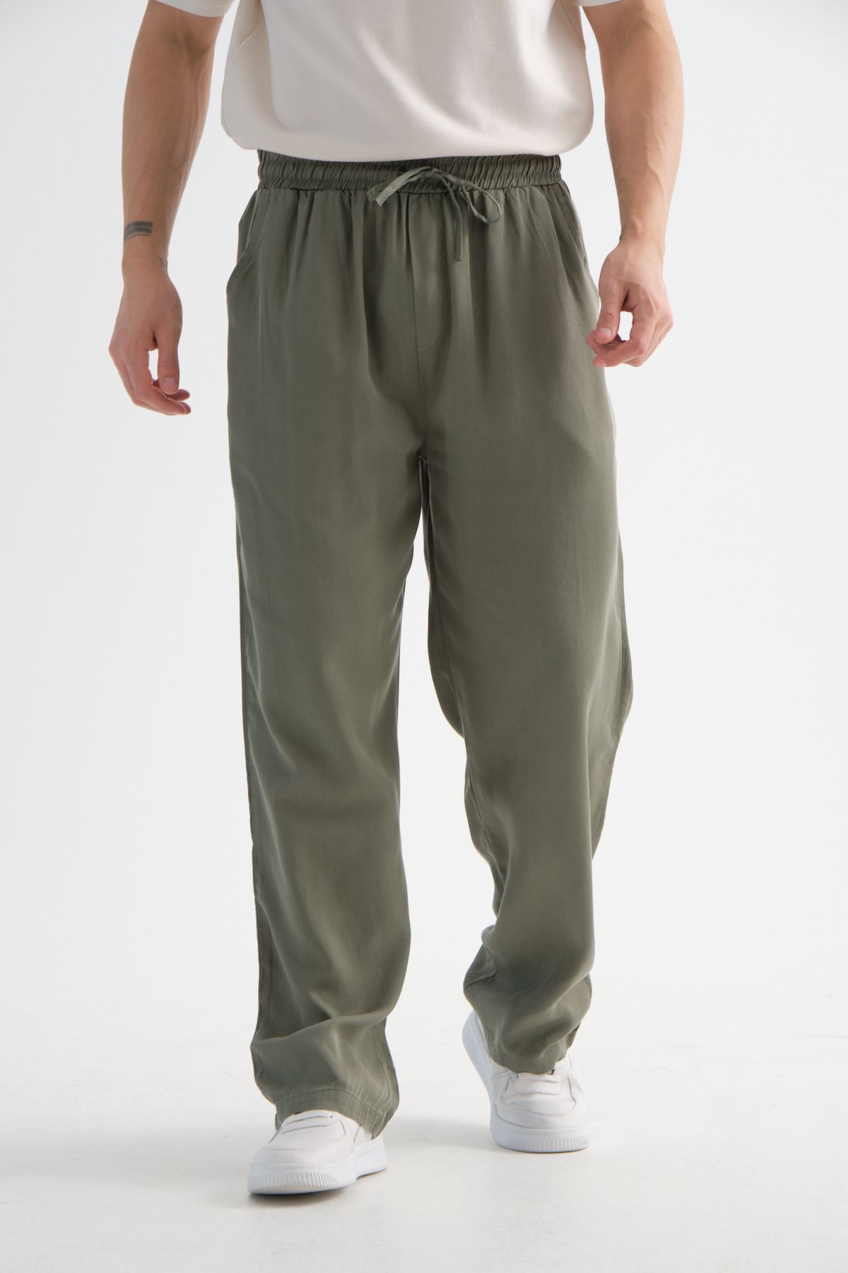 Fate Erkek Baggy Rahat Pantolon Haki