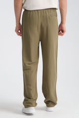 Saga Keten Baggy Pantolon Haki