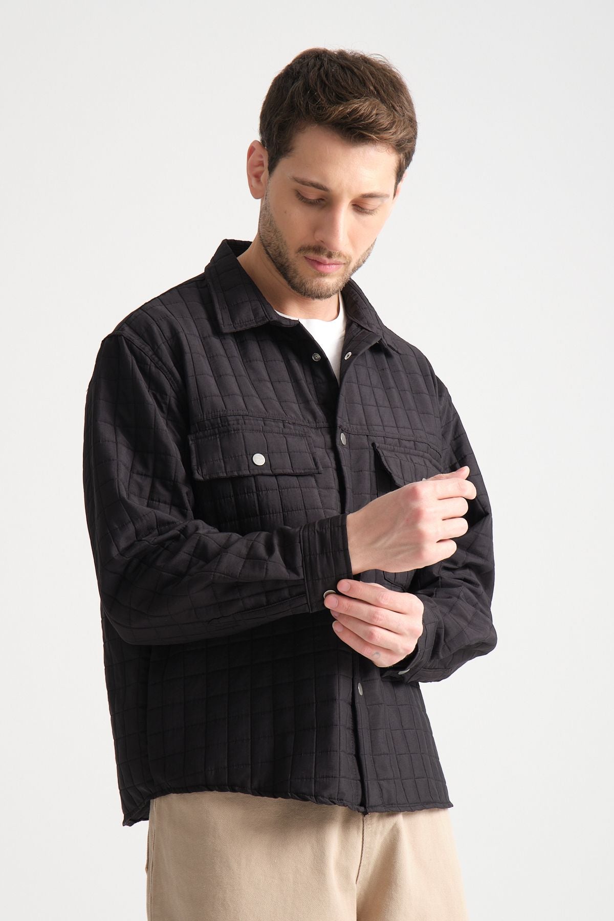 Grit Erkek Oversize Ceket Siyah