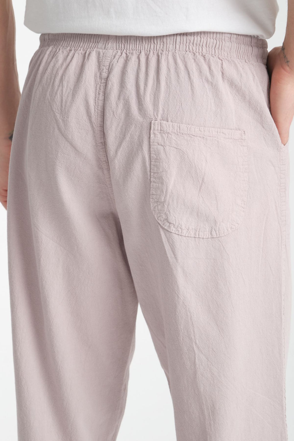 Defy Rahat Kalıp Keten Görünümlü Pantolon Gri