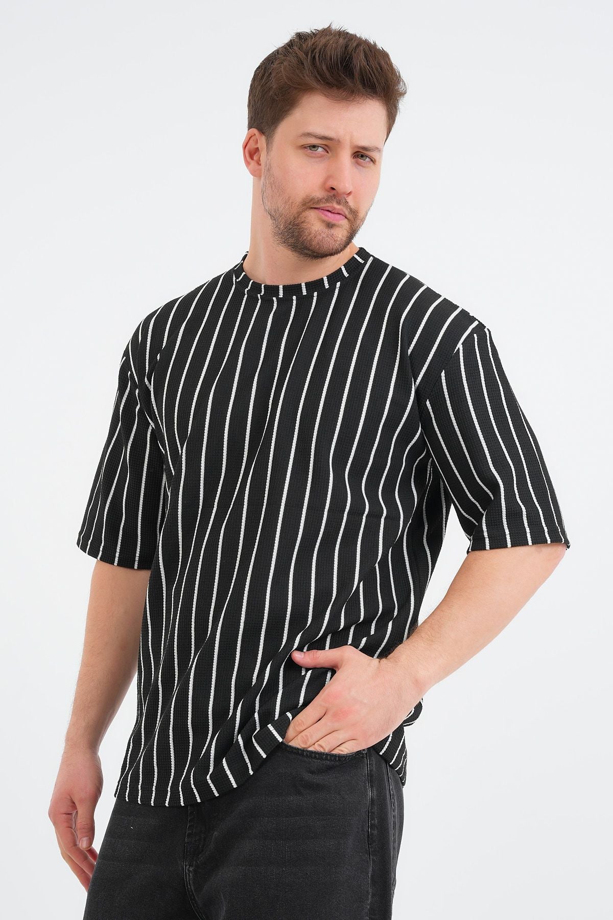 Shift Erkek Oversize Tişört Siyah