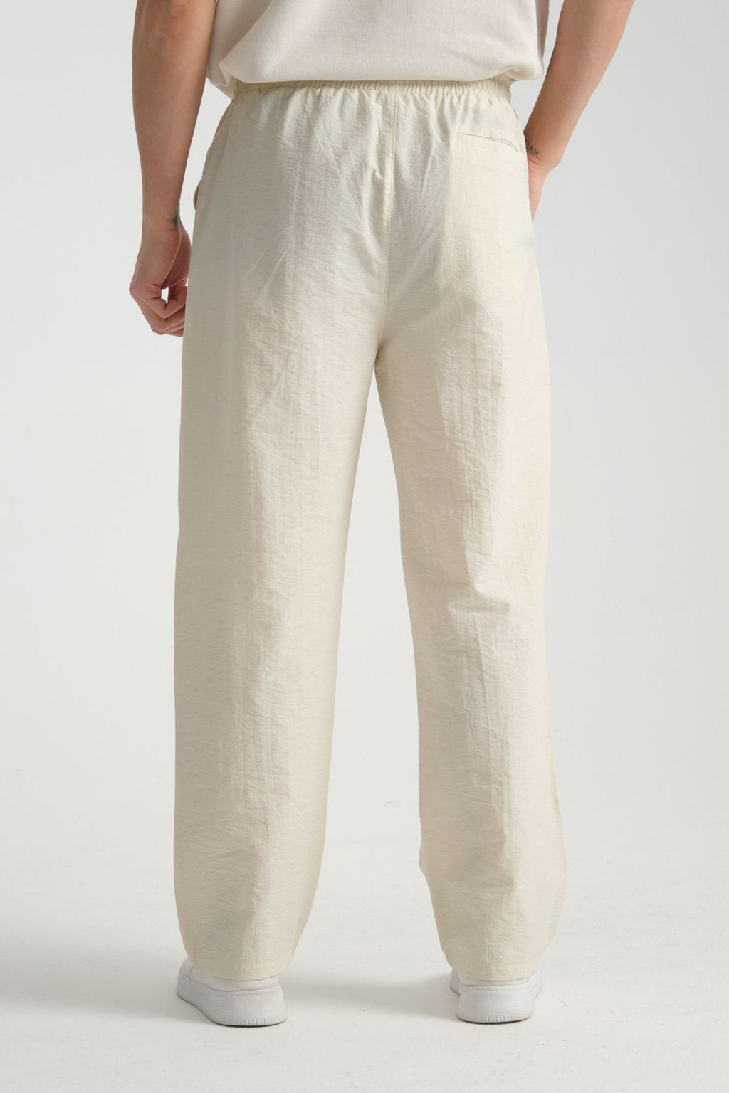 Era Baggy Fit Yazlık Rahat İnce Pantolon Bej