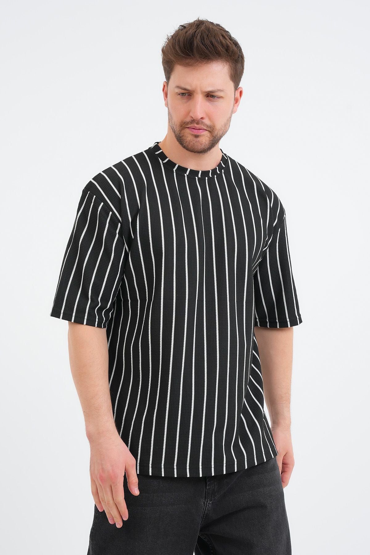 Shift Erkek Oversize Tişört Siyah