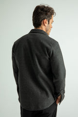 Regular Fit Kışlık Kaşe Gömlek Antrasit
