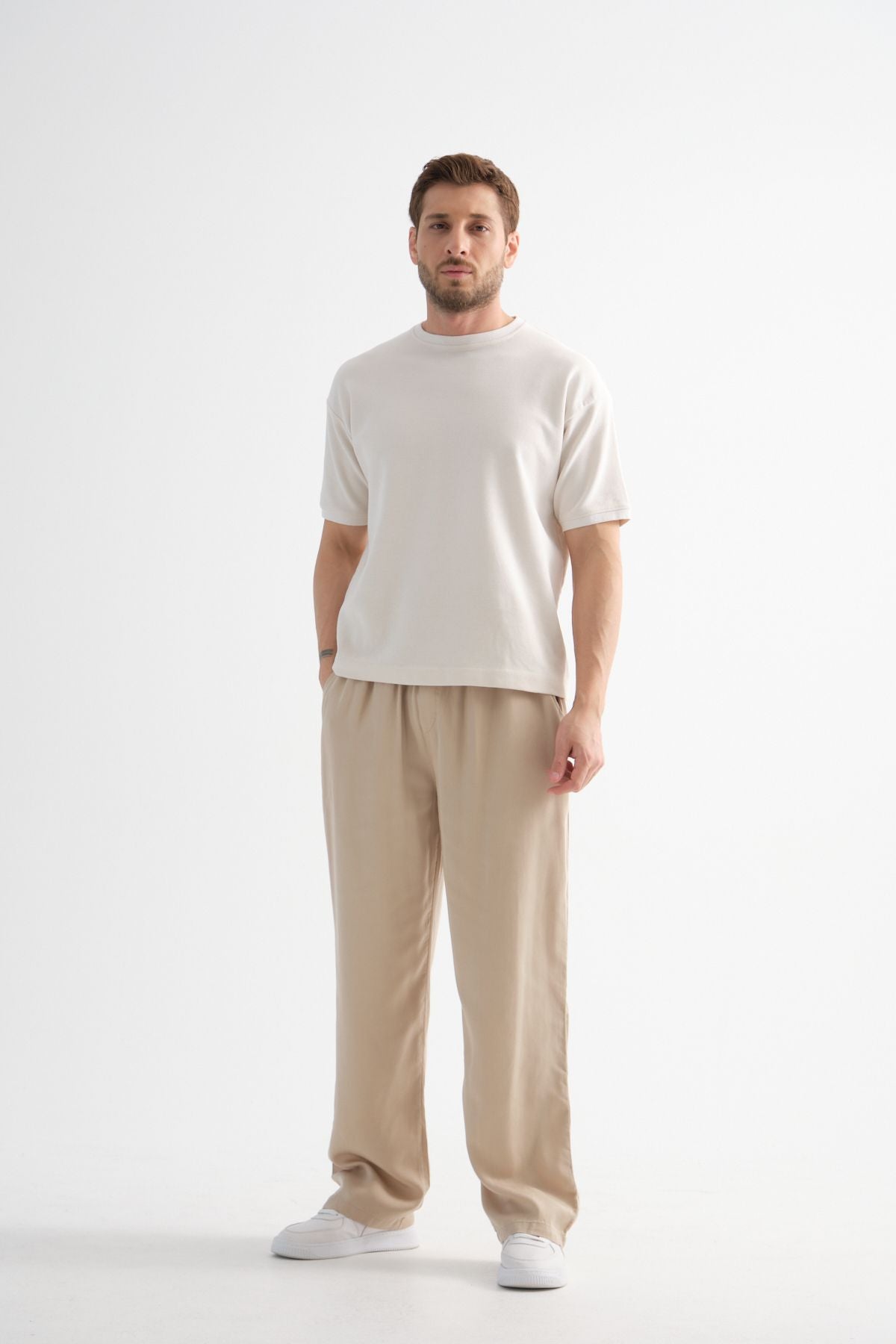 Fate Erkek Baggy Rahat Pantolon Taş