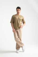 Plume Erkek Basic Oversize Tişört Haki