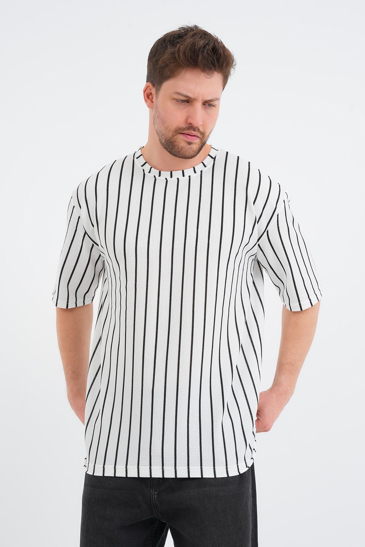 Shift Erkek Oversize Tişört Beyaz