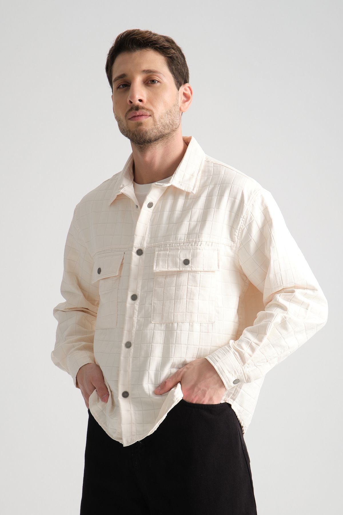 Grit Erkek Oversize Ceket Bej