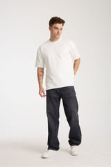 Quell Erkek Oversize Basic Tişört Beyaz