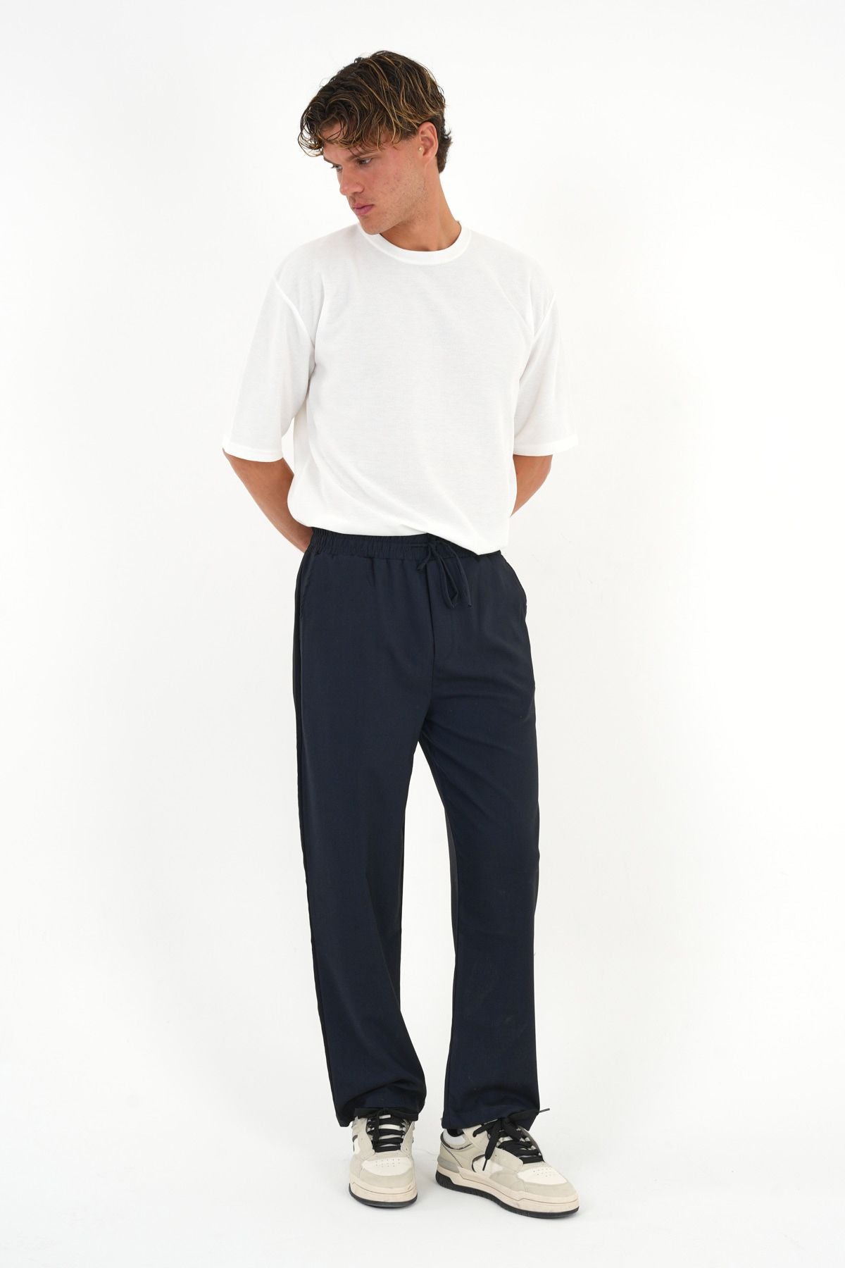 Anchor Baggy Kumaş Pantolon Lacivert
