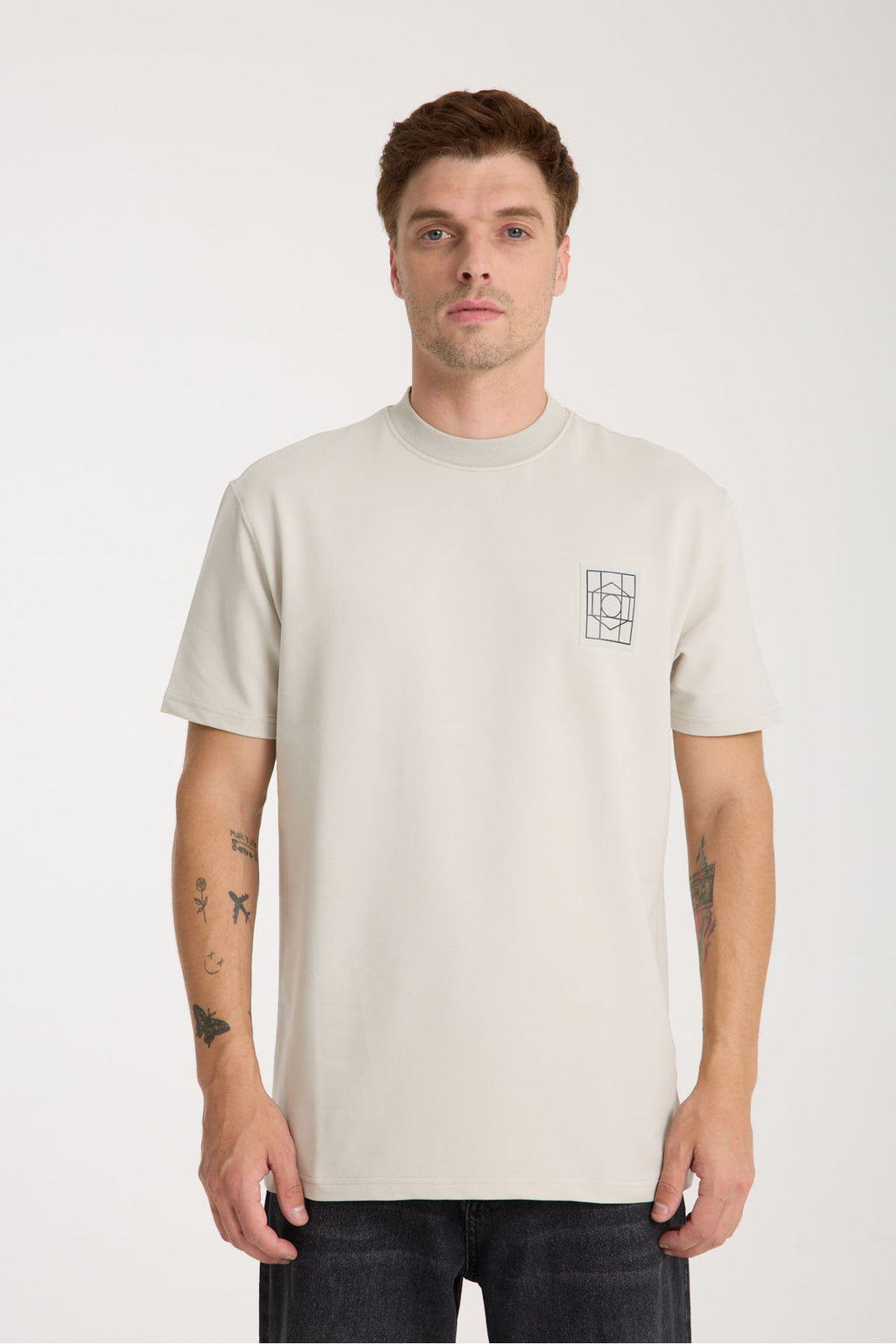 Slate Erkek Oversize Tişört Taş