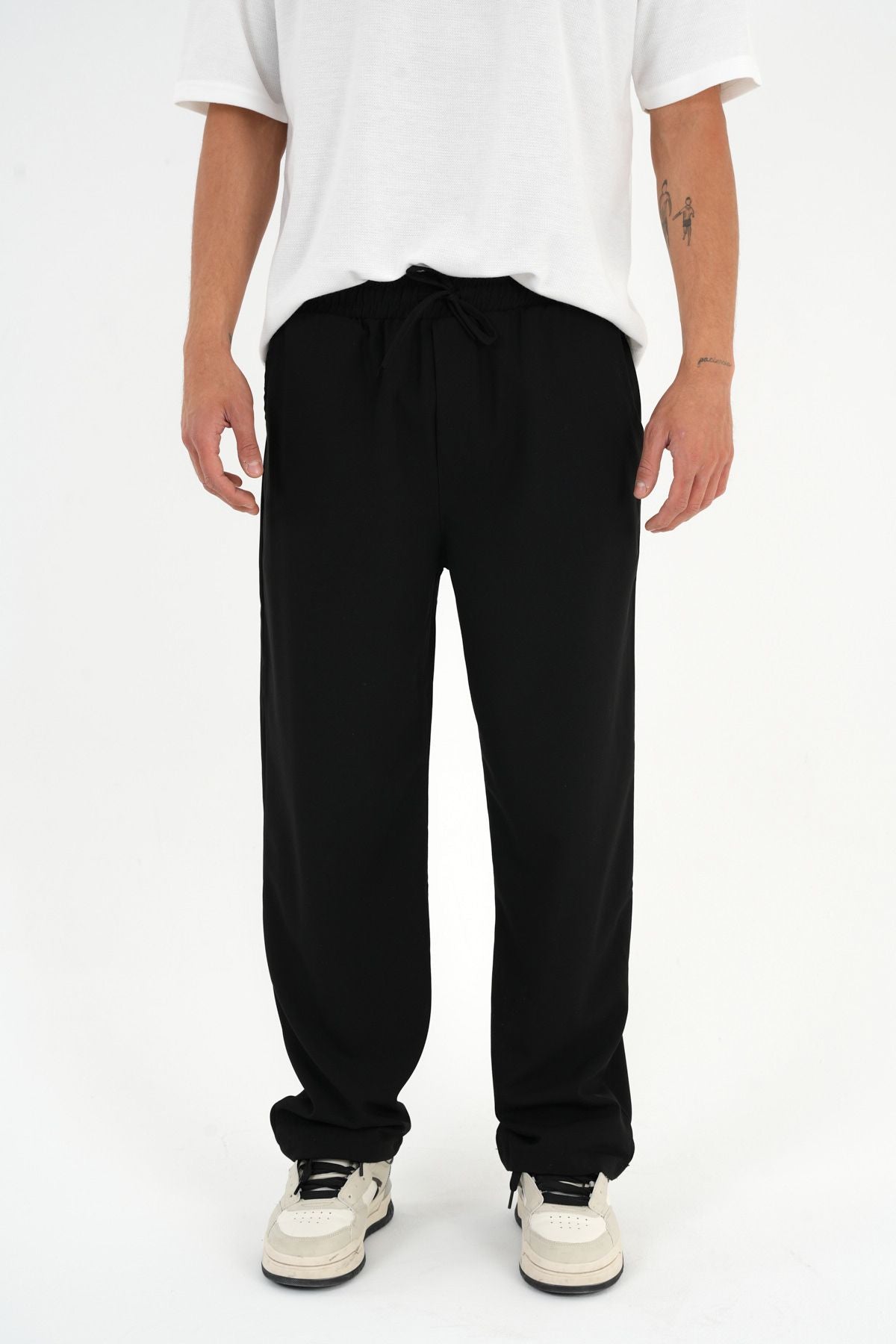 Anchor Baggy Kumaş Pantolon Siyah