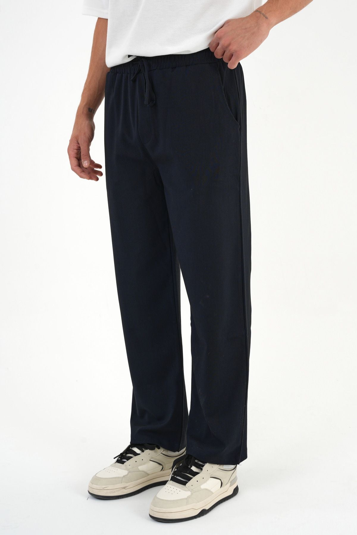 Anchor Baggy Kumaş Pantolon Lacivert