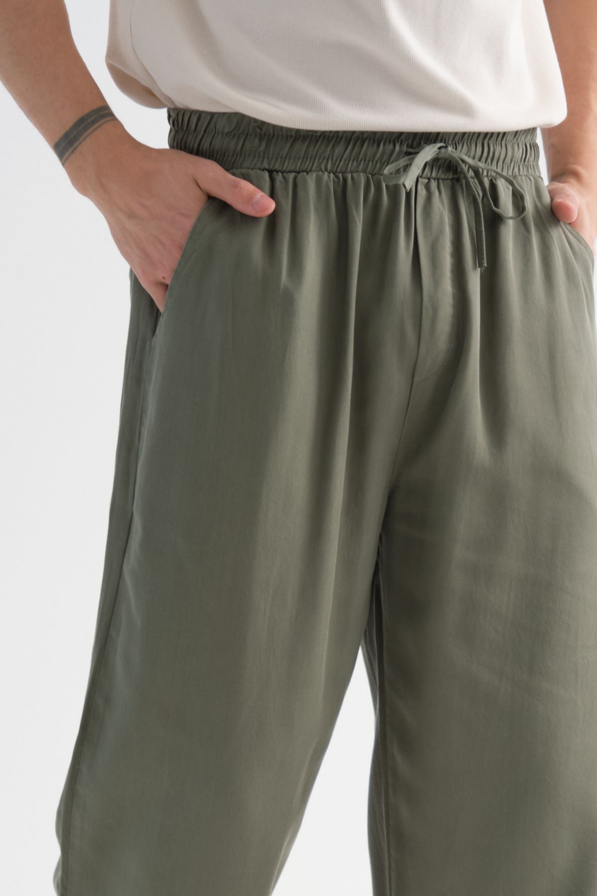 Fate Erkek Baggy Rahat Pantolon Haki