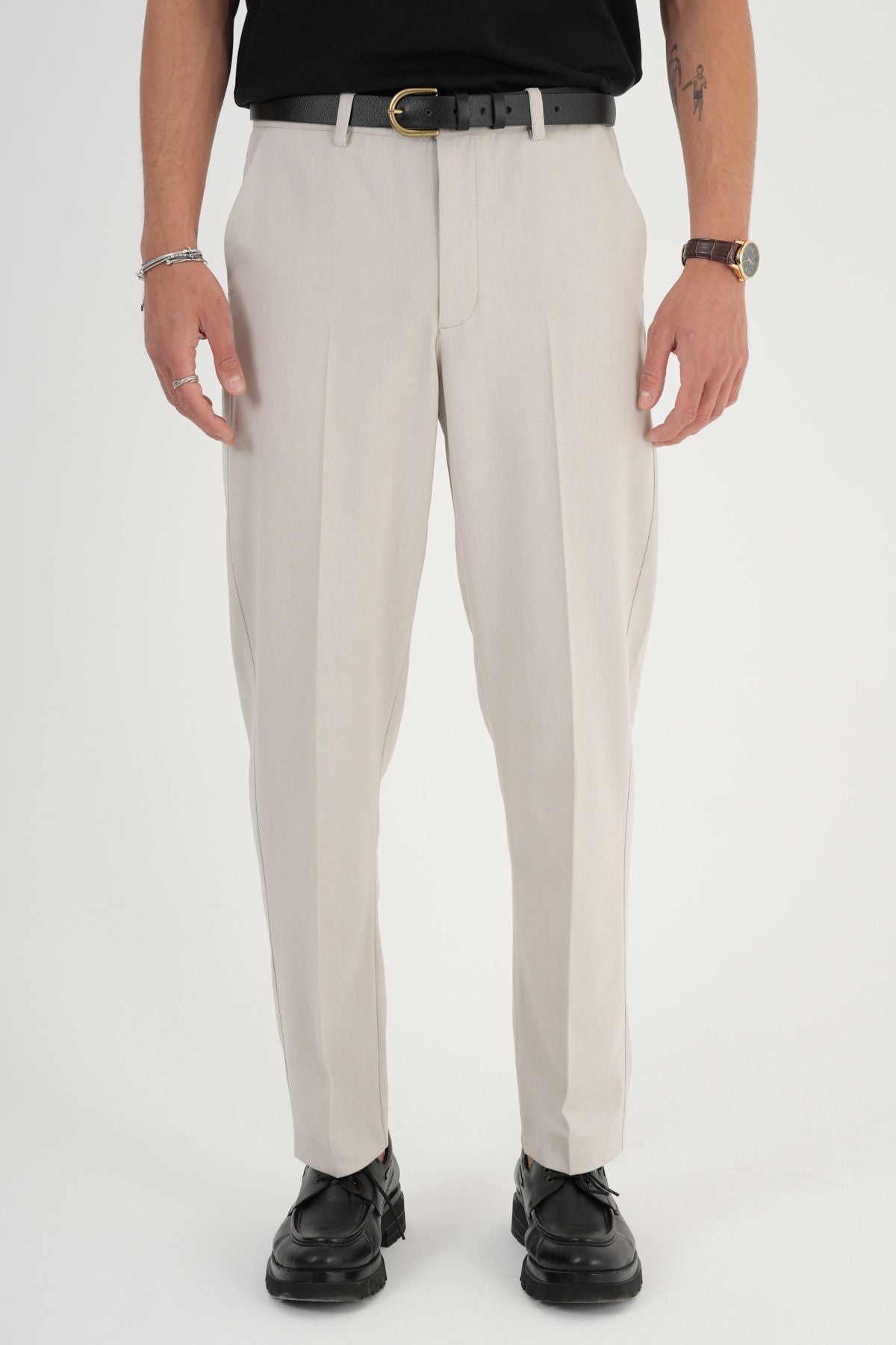 Comfort Slim Fit Kumaş Pantolon Bej