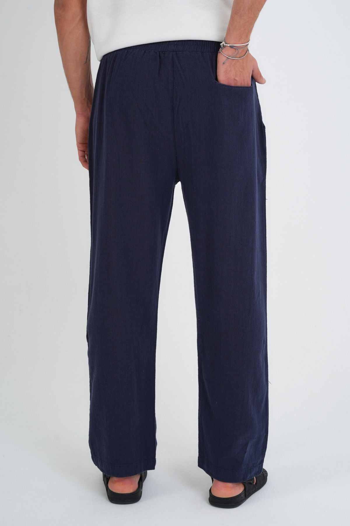Comforted Erkek Baggy Keten Rahat Pantolon Bol Paça Yeni Sezon