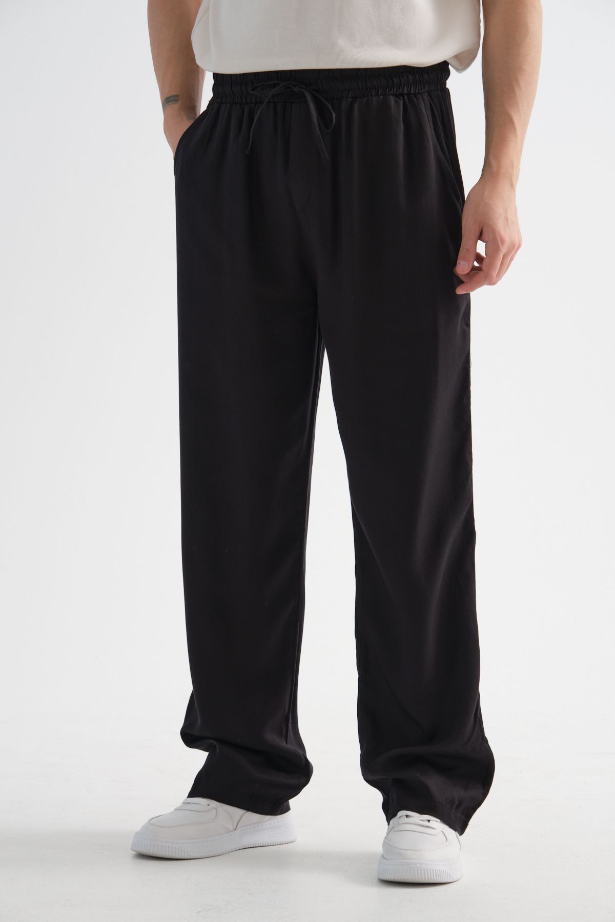 Fate Erkek Baggy Rahat Pantolon Siyah