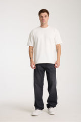 Quell Erkek Oversize Basic Tişört Beyaz